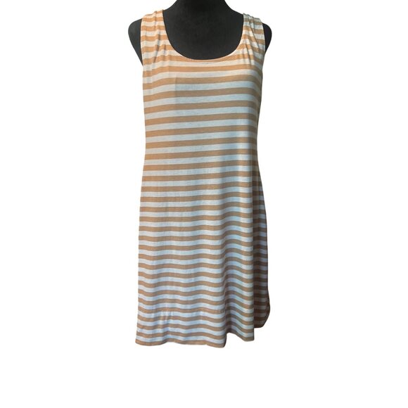 Reversible Sleeveless Striped & Polka Dot Dress Oversize Size Small - Picture 1 of 8